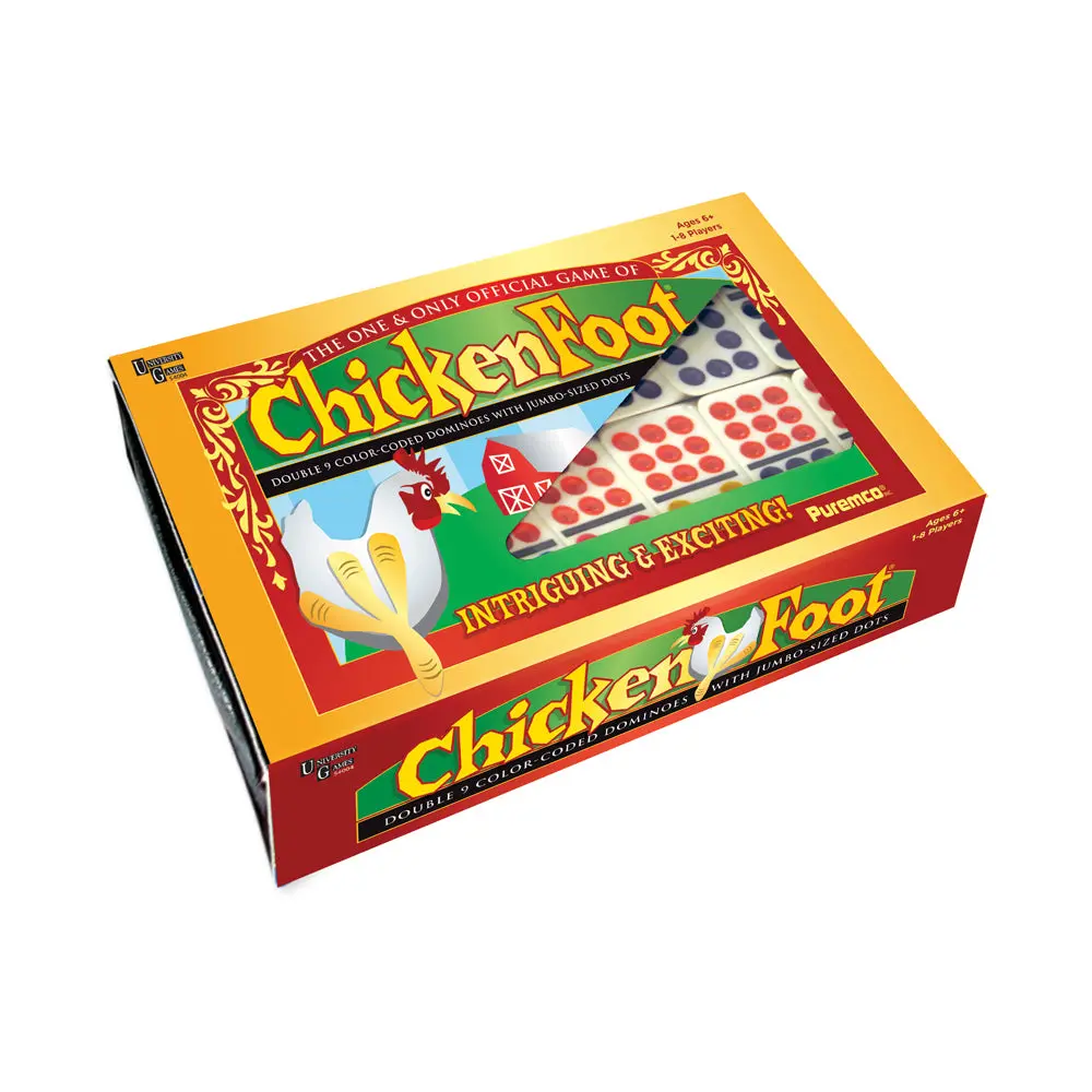 Chickenfoot Double 9 Color Dot Professional Dominoes Set 1