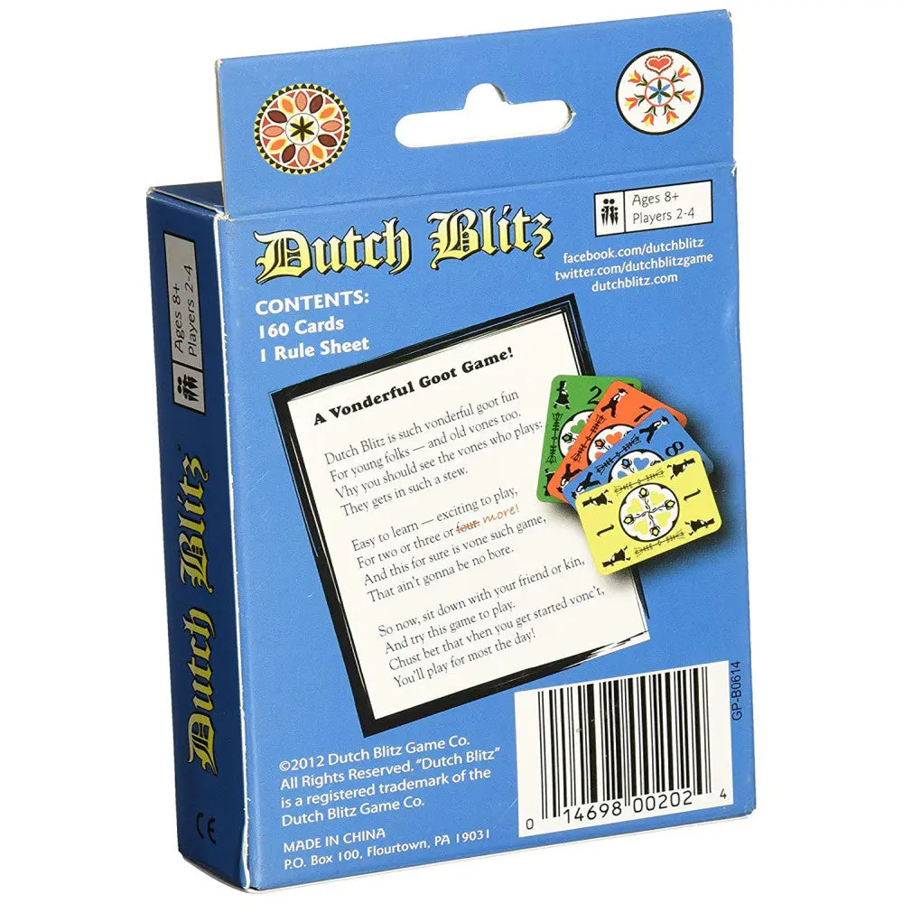 Dutch Blitz Blue Expansion Pack Card Game 1