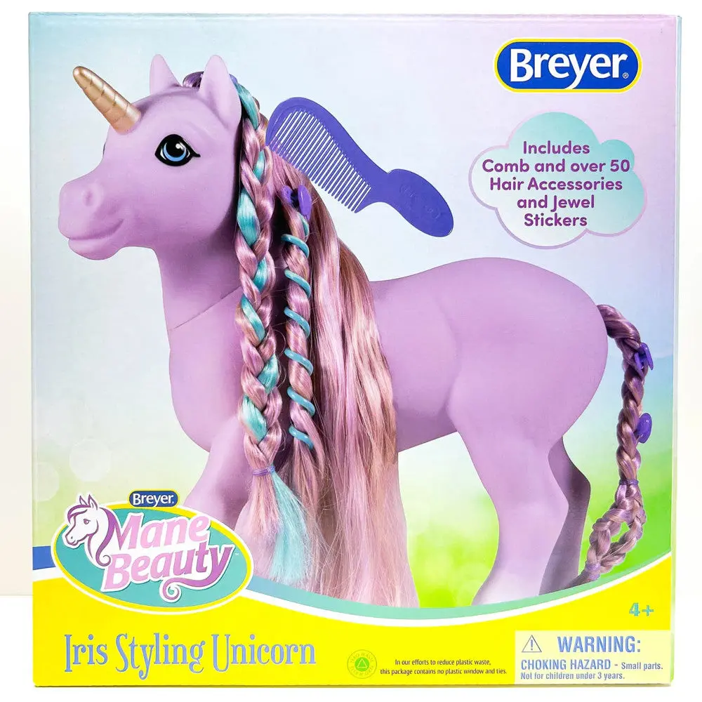 Breyer 10-Inch Mane Beauty Styling Unicorn - Iris With Purple Mane 1
