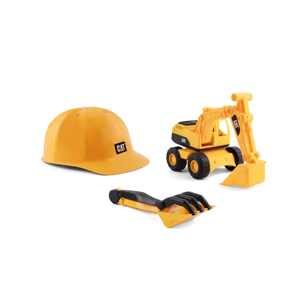 Funrise Cat Construction Fleet Sand Set With Excavator And Tools 1