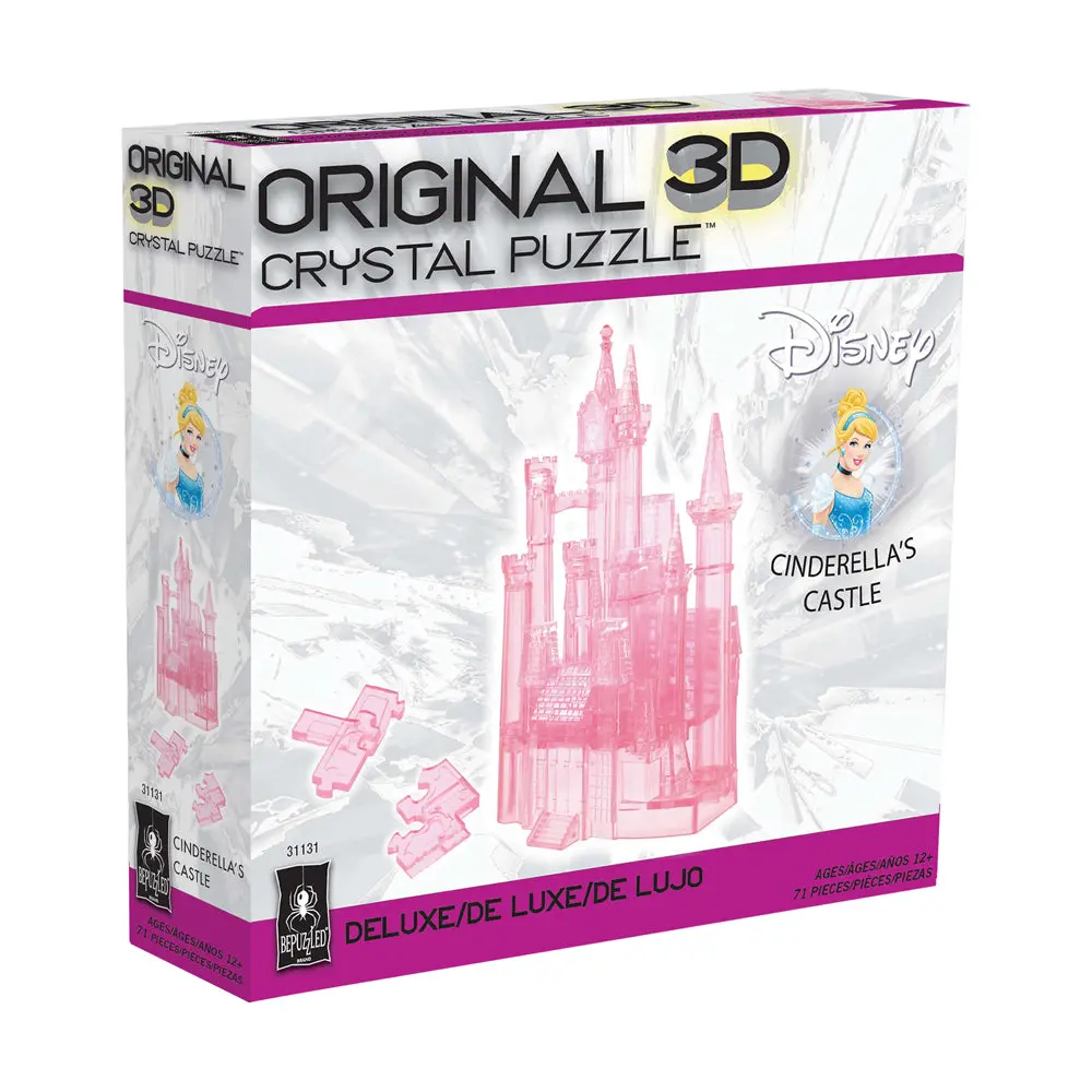 Disney Cinderella's Castle 3D Crystal Puzzle - 71 Pieces, Pink 2