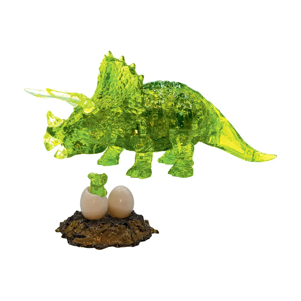3D Crystal Puzzle - Triceratops & Baby: Enigmatic 61 Piece Set 1