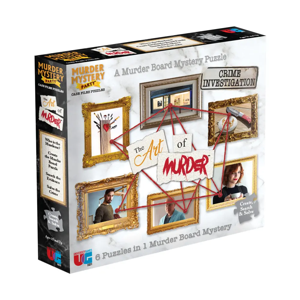 University Games Murder Mystery Party Case Files - The Art Of Murder Puzzle Set, 1000 Pieces 1