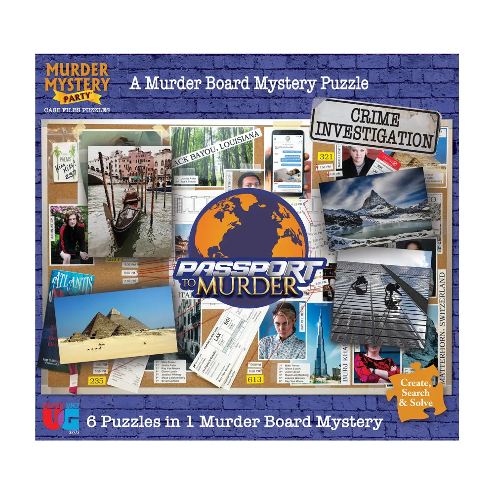 University Games Murder Mystery Party Case Files - Passport To Murder Puzzle Set 1