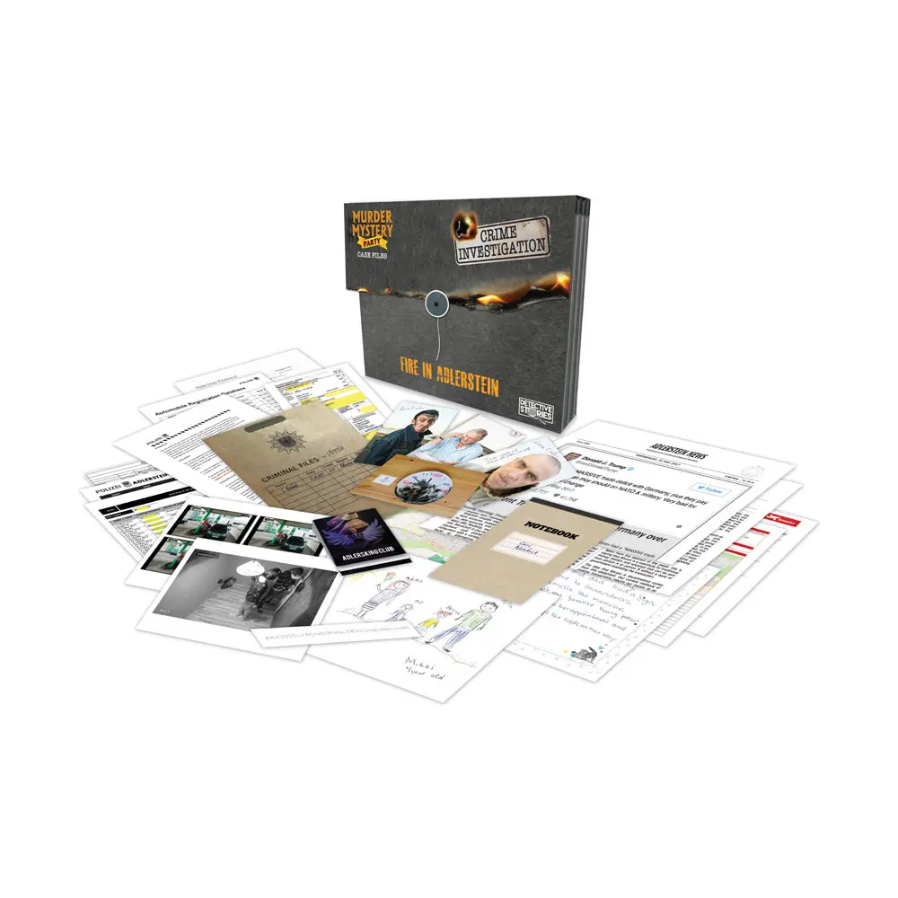 Murder Mystery Party Case Files: Fire In Adlerstein Investigation Game 1