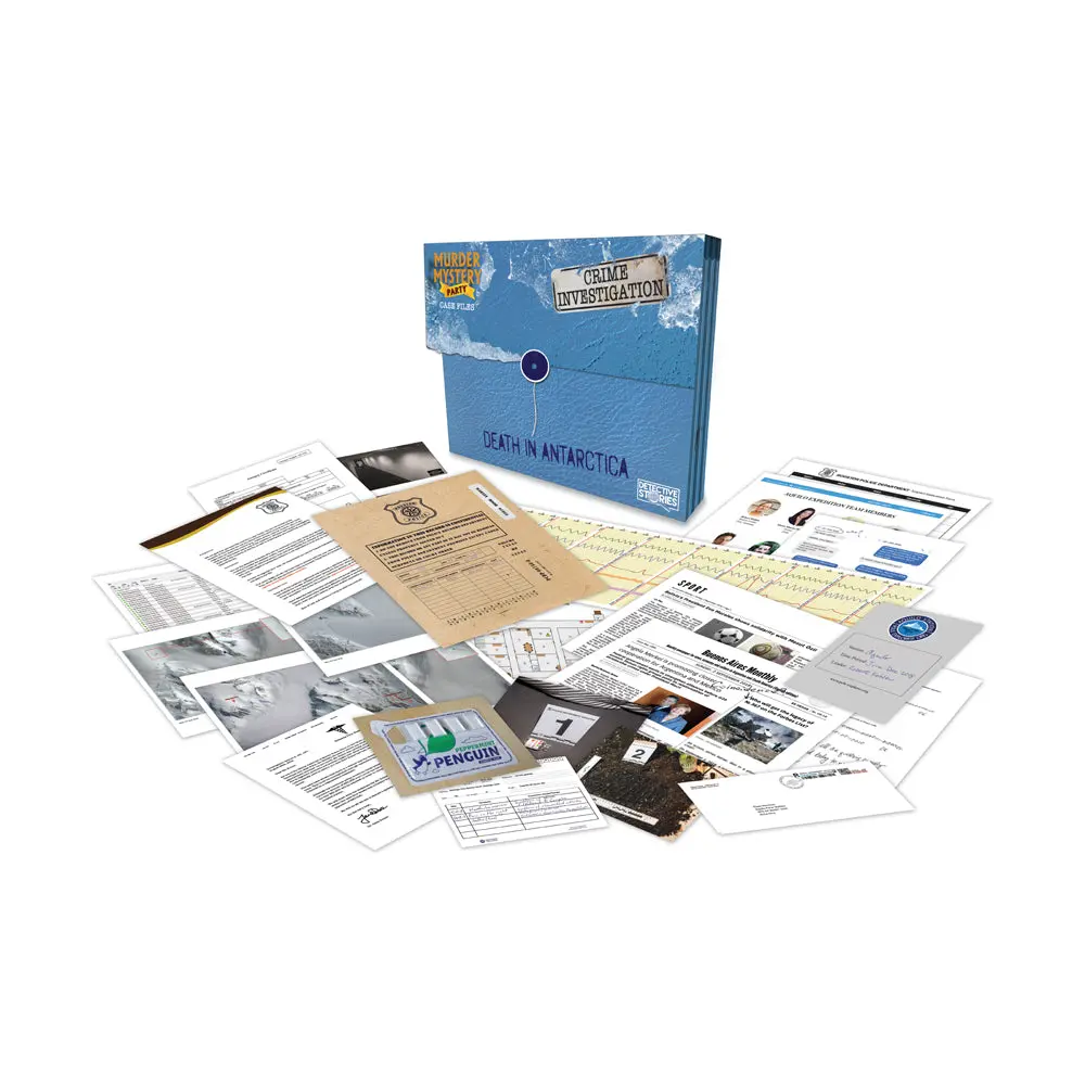Murder Mystery Party Case Files: Death In Antarctica Investigation Game 1