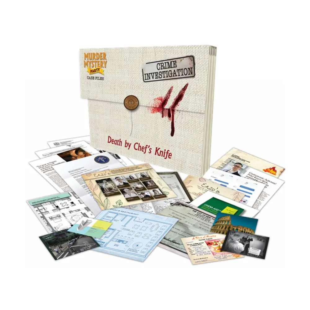 Murder Mystery Party Case Files: Death By Chef's Knife Interactive Game 1