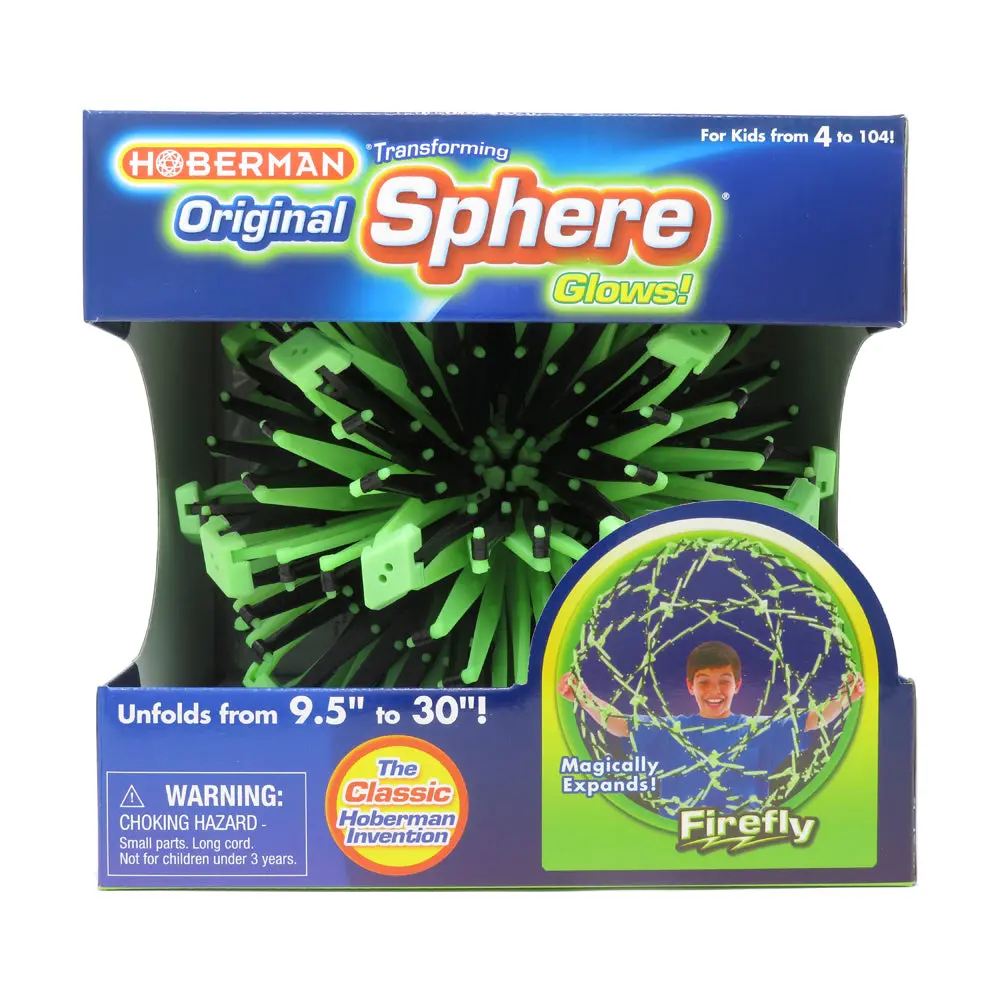 Hoberman Original Sphere - Firefly Glow Expanding Toy 1