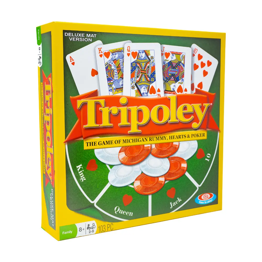 Tripoley Deluxe Edition Felt Mat Card & Chip Game 1