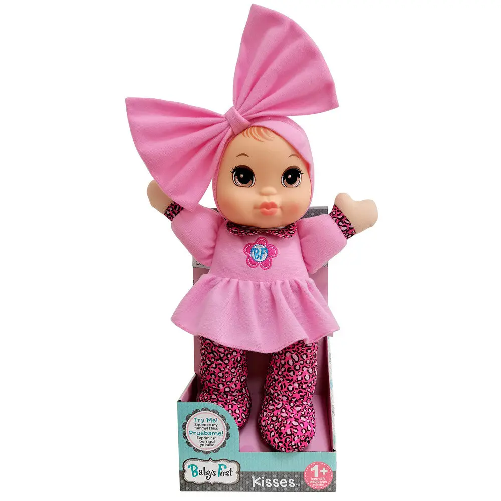 Goldberger Baby's First Kisses Doll - Interactive Baby Toy With Pink Top 1