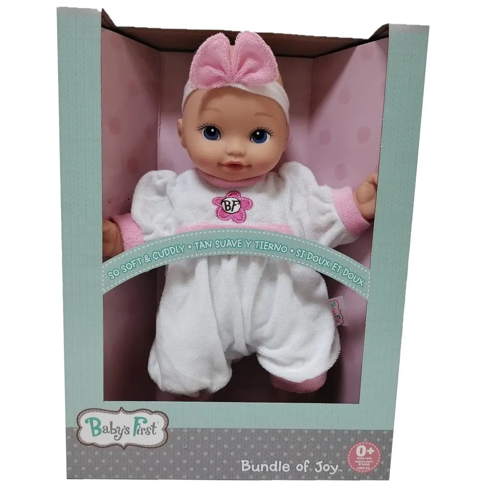 Goldberger 13 Inch - Baby's First Bundle Of Joy Doll With Pink Striped Jumper 1