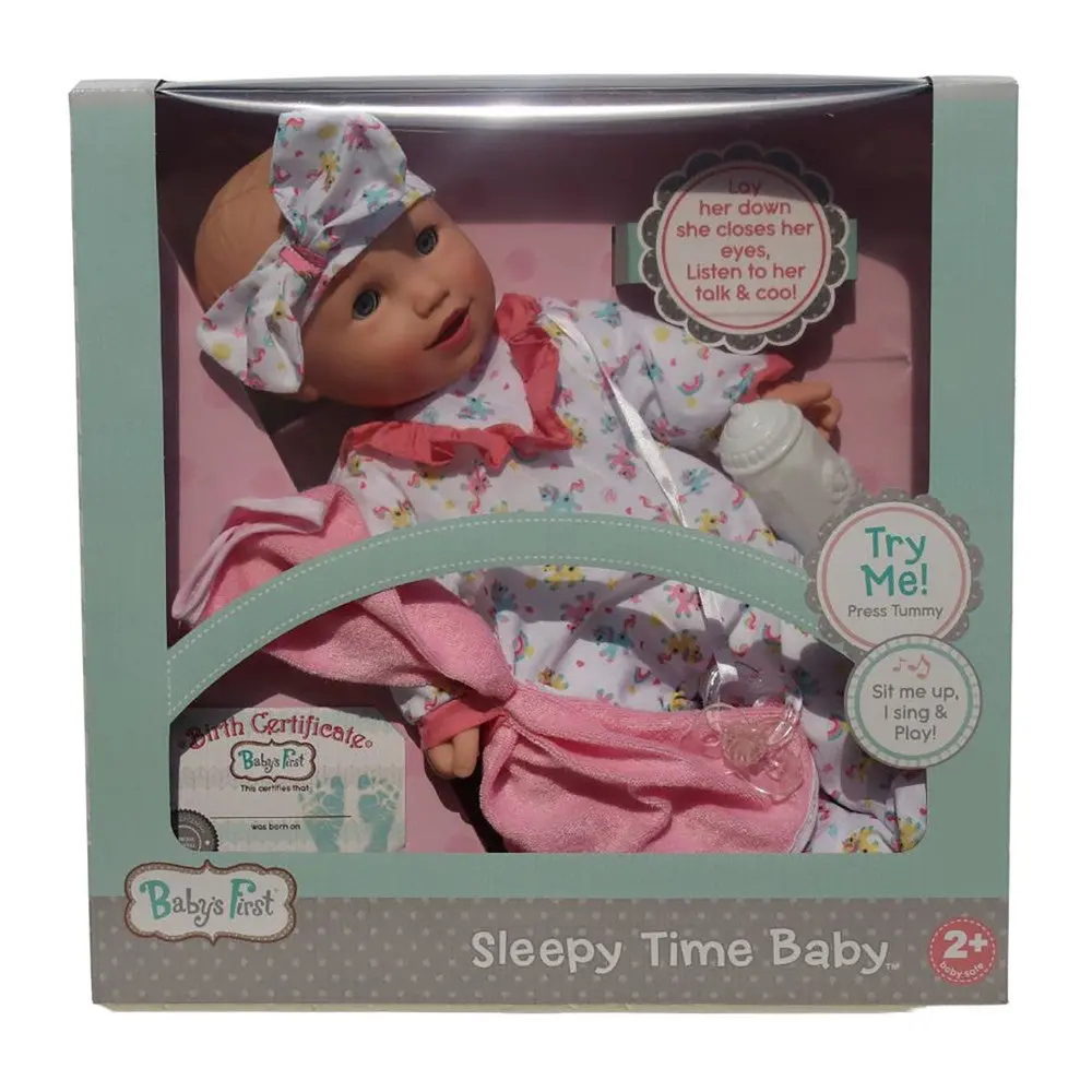 Goldberger 16" Sleepy Time Baby Doll With Unicorn Pjs And Accessories 1