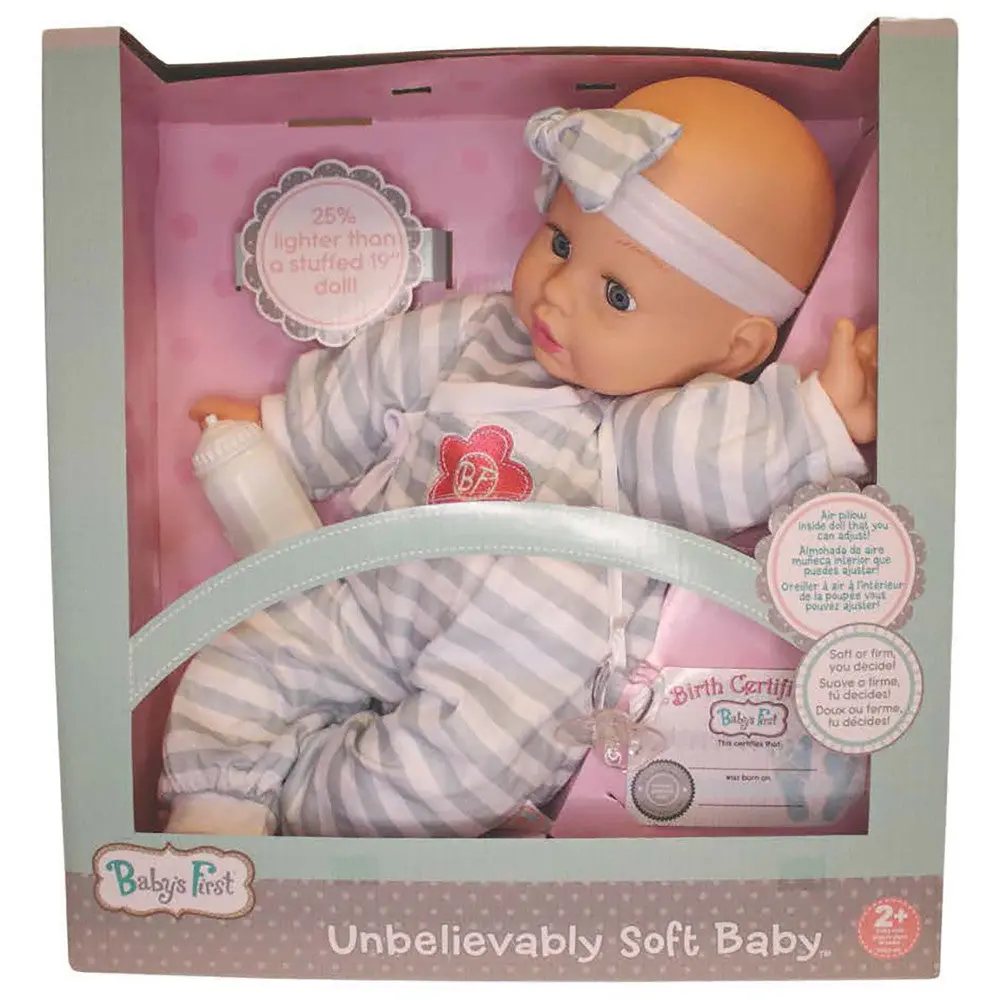 Goldberger Baby's First 19-Inch Soft Body Stripes Doll 1