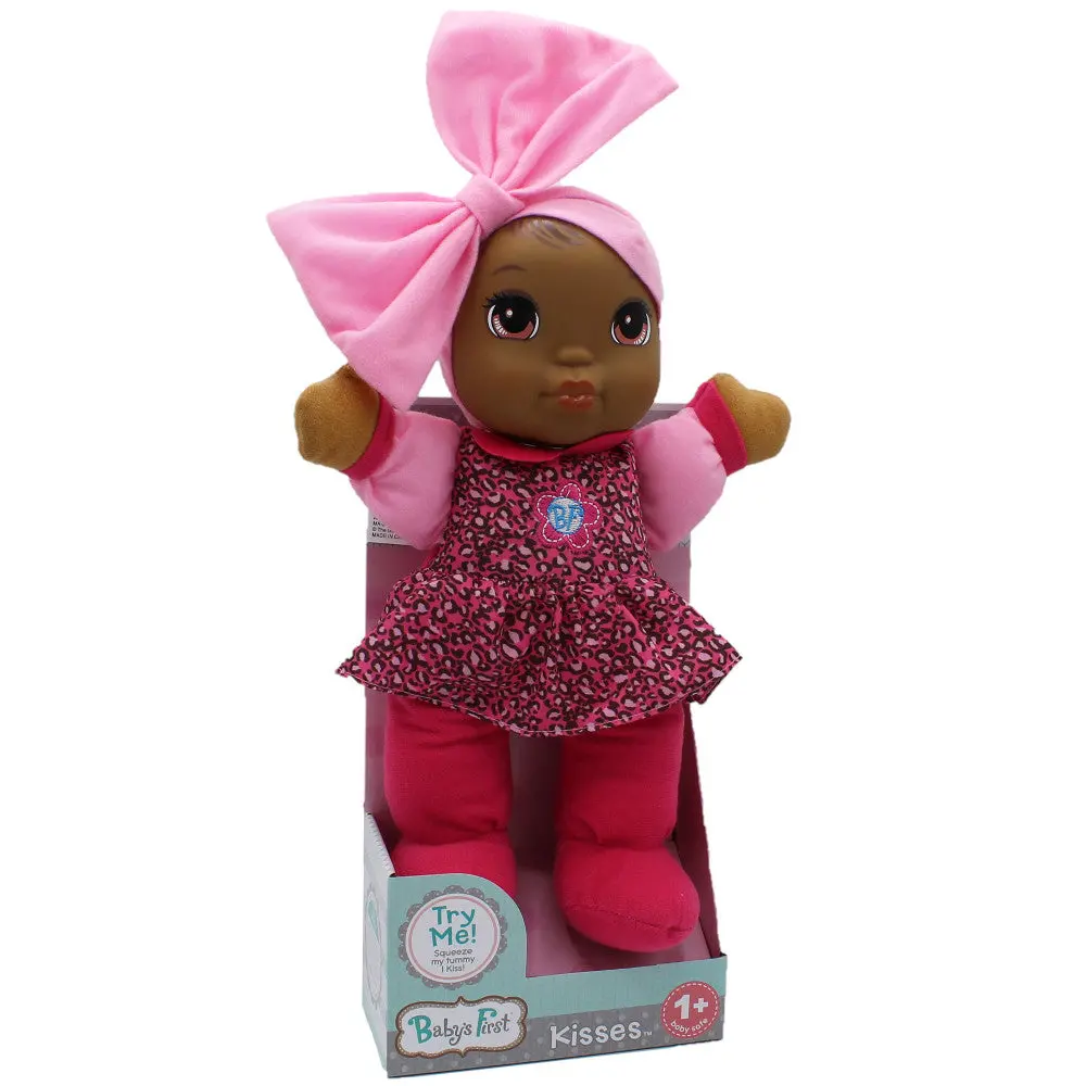 Goldberger 13 Inch - Baby's First Kisses Doll With Animal Print Top 1