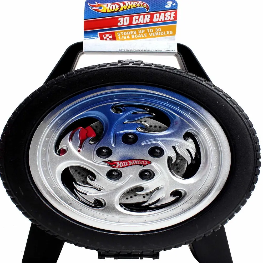 Hot Wheels Portable 30-Car Collector Case With Retro Wheel Design 1