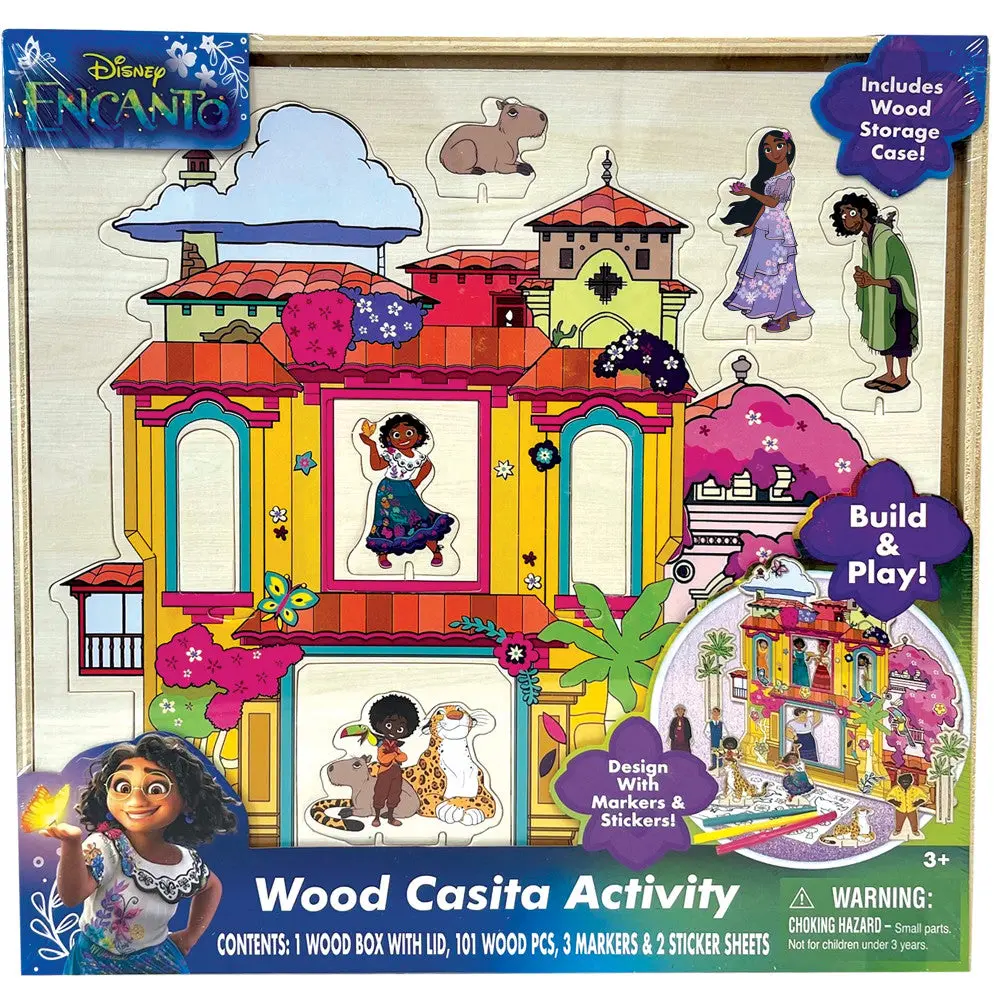 Disney Encanto Casita Wooden Activity Set - Creative Building & Decorating, Ages 3+ 1