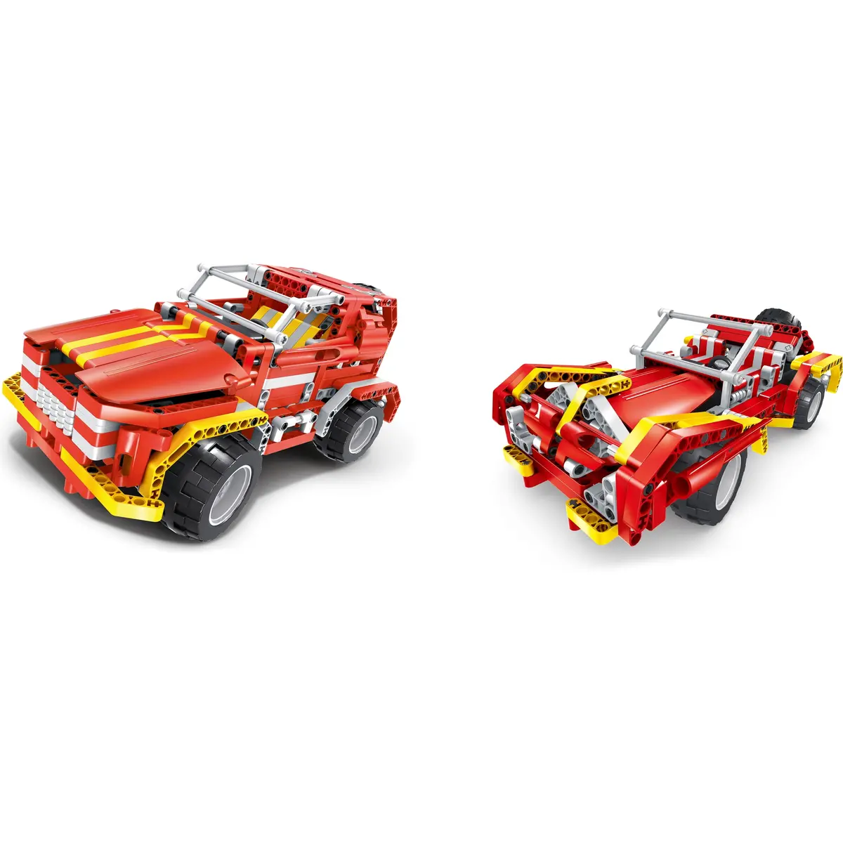 Qihui Mechanical Master Rc Block Car - 2-In-1 - Orange Jeep 1