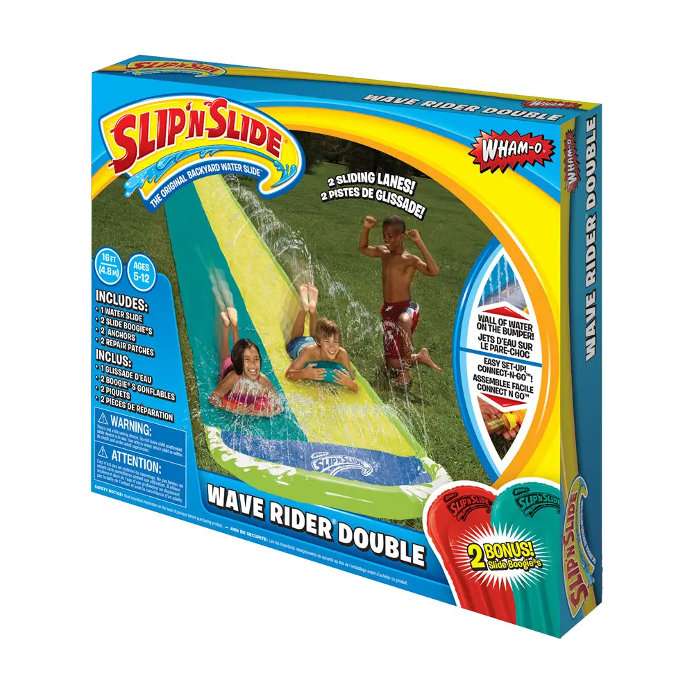 Wham-O Slip 'N Slide Wave Rider Double With Dual Water Slides 1