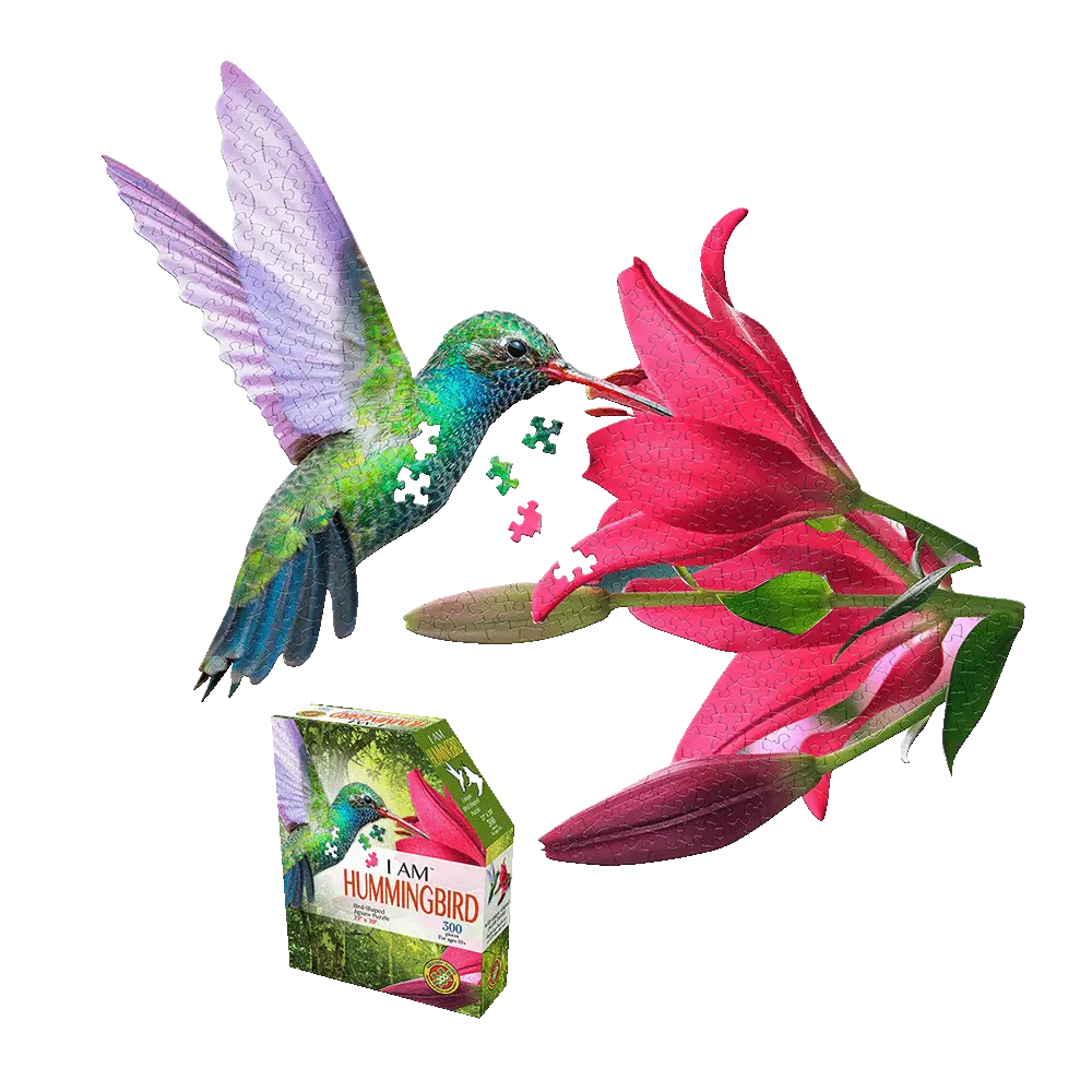 Madd Capp Hummingbird-Shaped Jigsaw Puzzle - 300 Pc 1