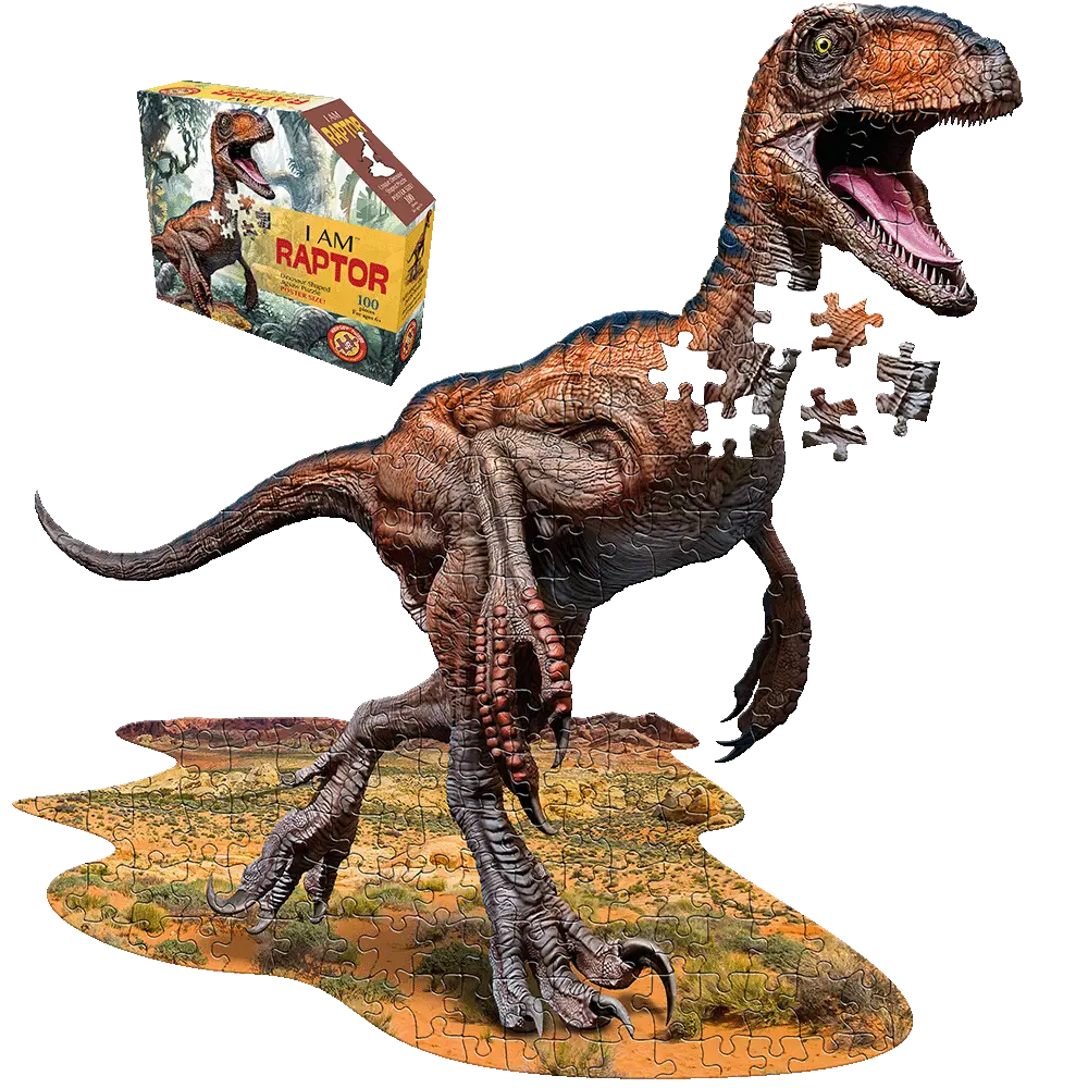 Madd Capp Dinosaur-Themed Raptor Jigsaw Puzzle - 100 Pc 1