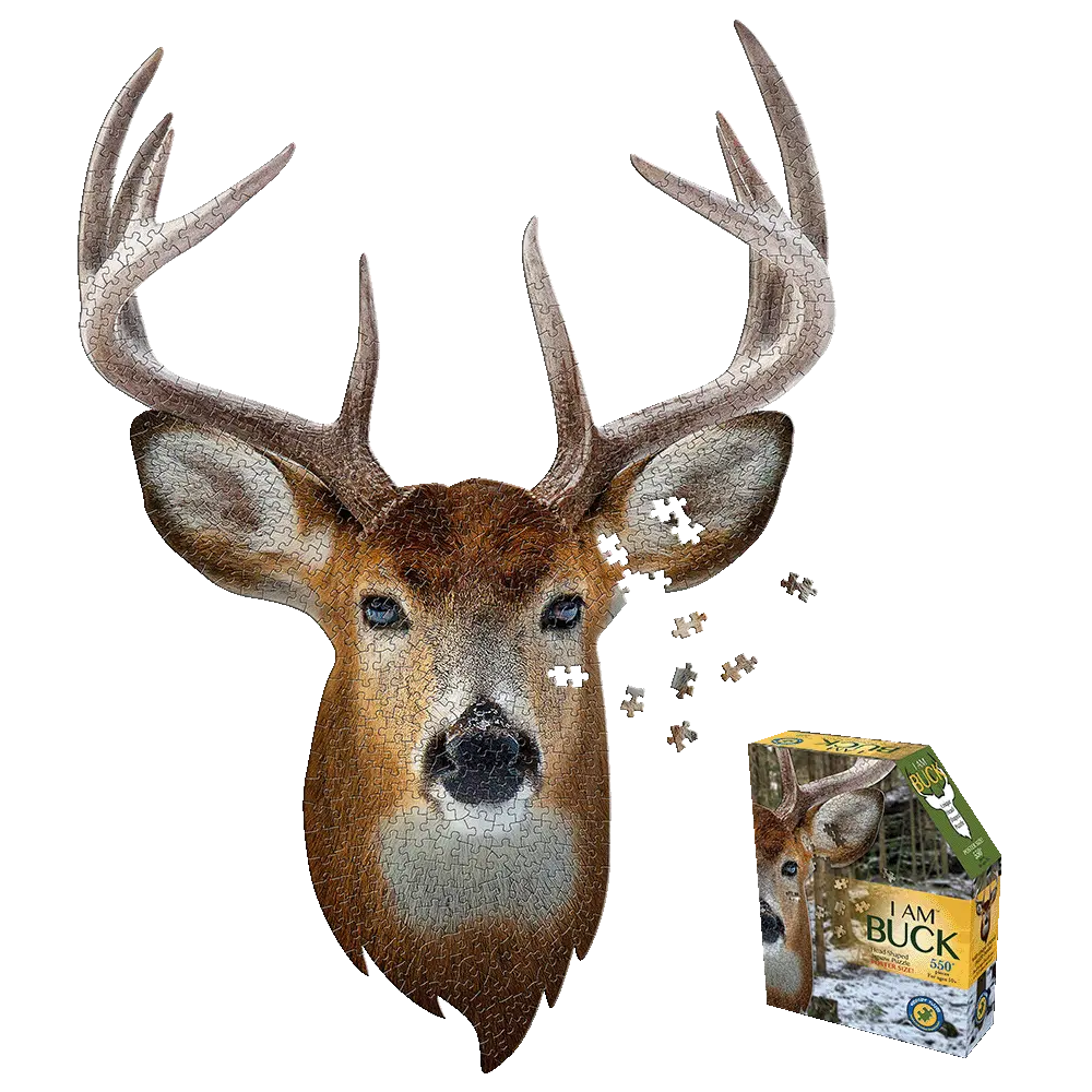 Madd Capp I Am Buck Animal Head-Shaped Jigsaw Puzzle - 550 Pc 1