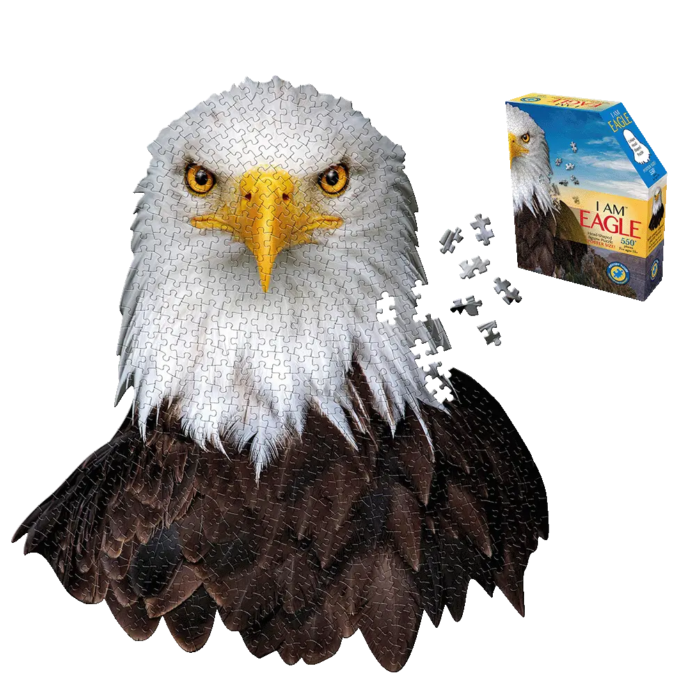 Madd Capp I Am Eagle Animal Head-Shaped Jigsaw Puzzle - 550 Pc 1