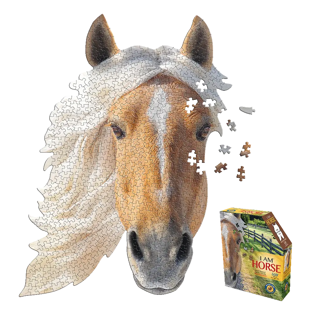 Madd Capp I Am Horse Animal Head-Shaped Jigsaw Puzzle - 550 Pc 1