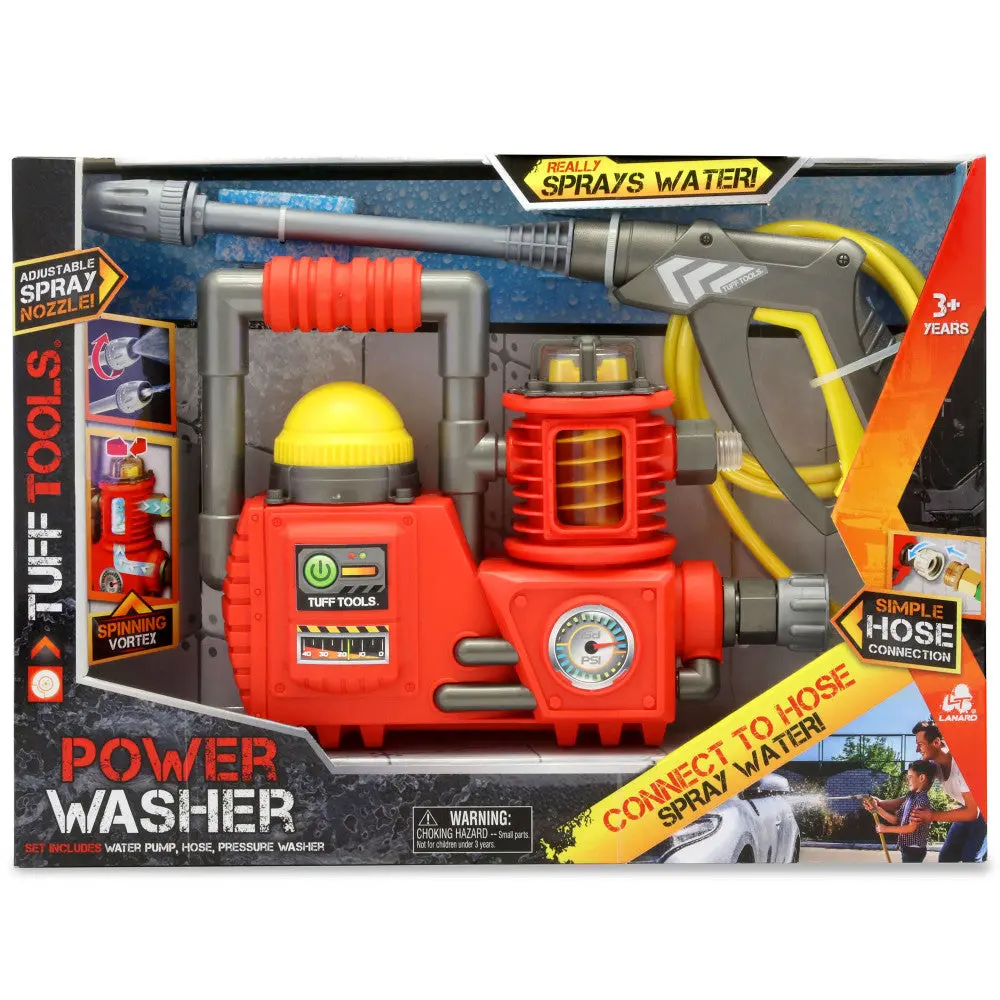 Tuff Tools Kids Power Washer - Realistic Water-Spraying Toy - Ages 3+ 1