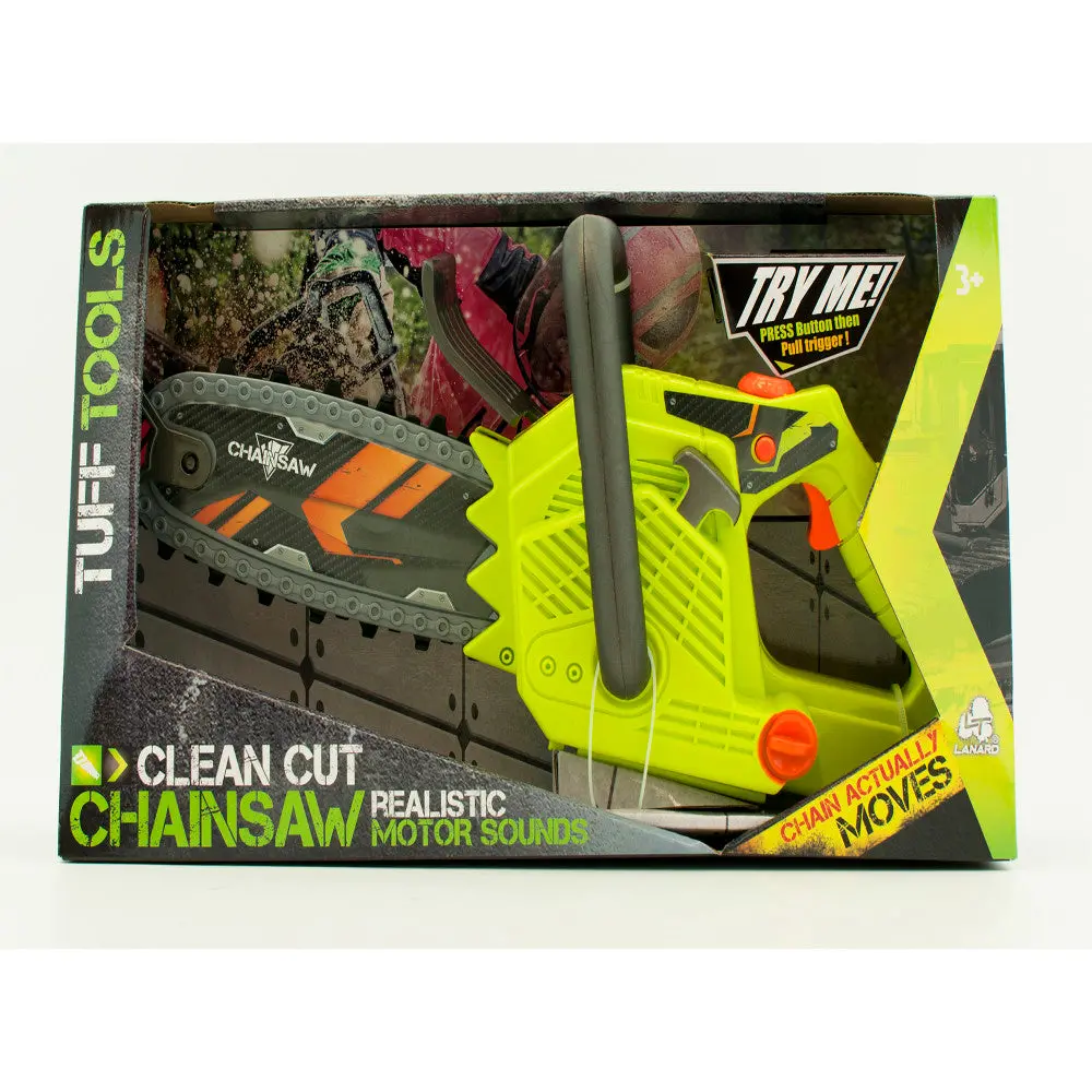 Lanard Tuff Tools Clean Cut Toy Chainsaw - Realistic Pretend Play Tool 1
