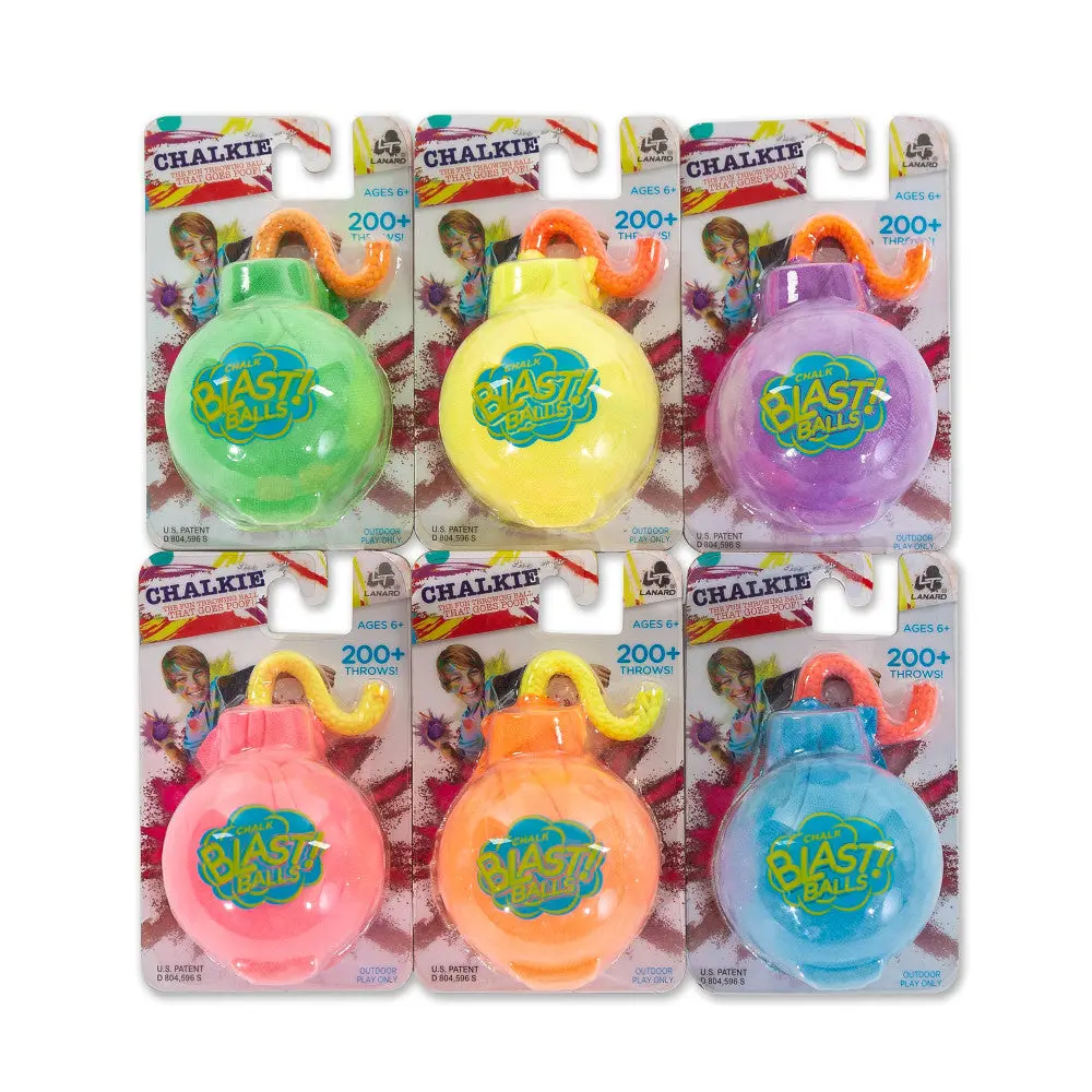 Lanard Vibrant Chalk Bomb! 6-Pack Outdoor Color Powder Explosions 1