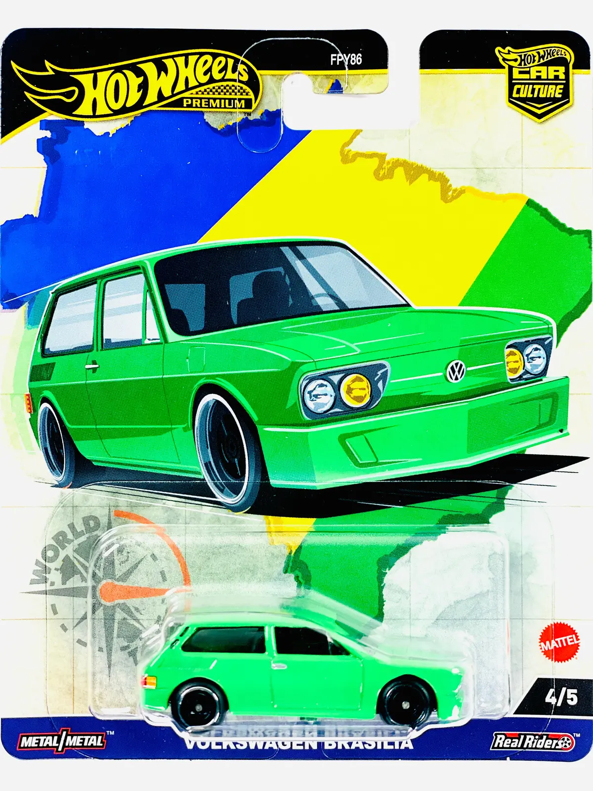 Hot Wheels 2024 World Tour Case A Volkswagen Brasilia 1