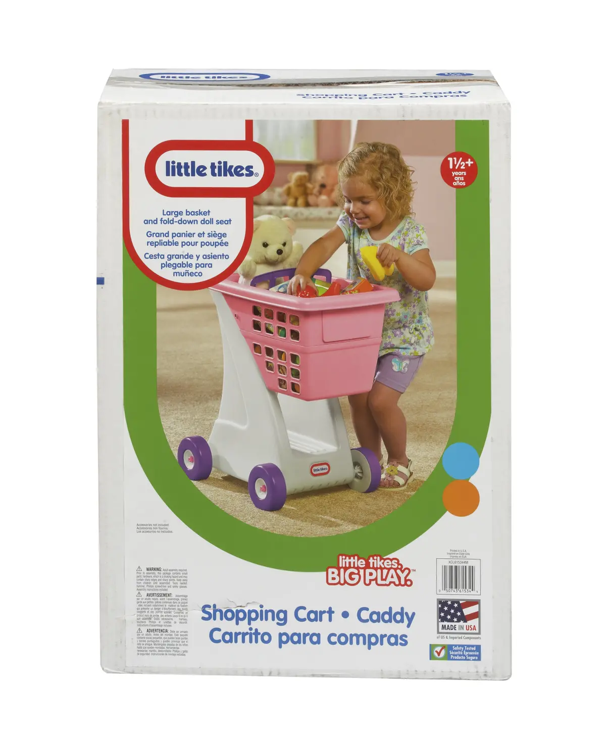 Little Tikes Pink Toddler Shopping Cart - Imaginative Playset 1