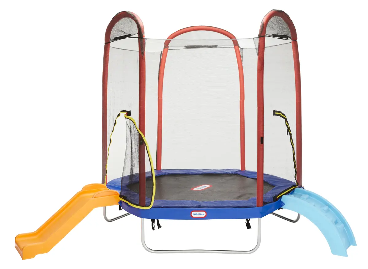 Little Tikes Climb 'N Slide 7Ft Trampoline With Enclosure 1
