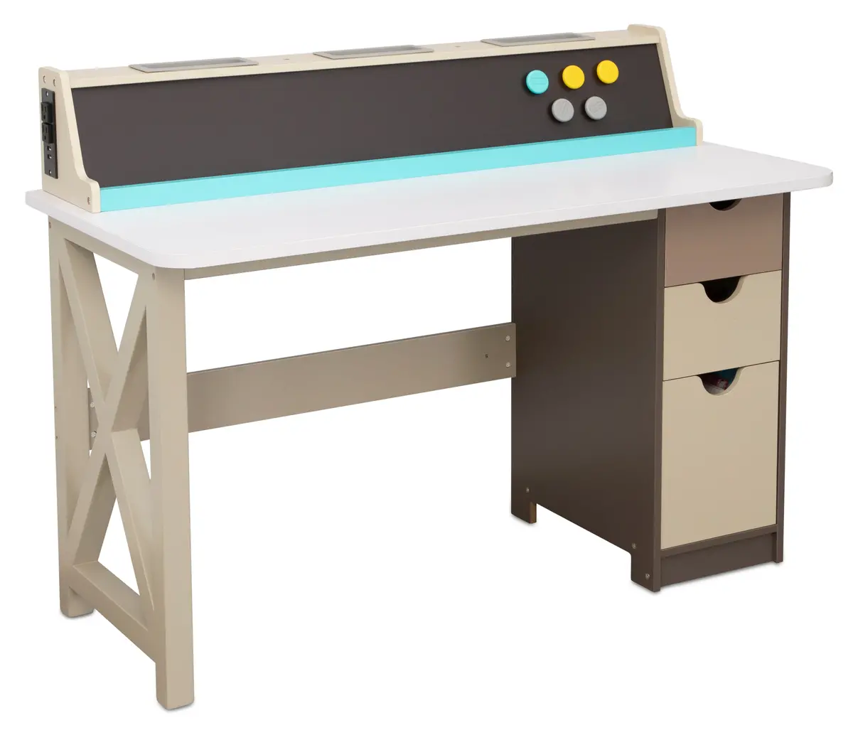 Creative Play 2-In-1 Chalkboard Desk - Artistic Development Station For Kids 1