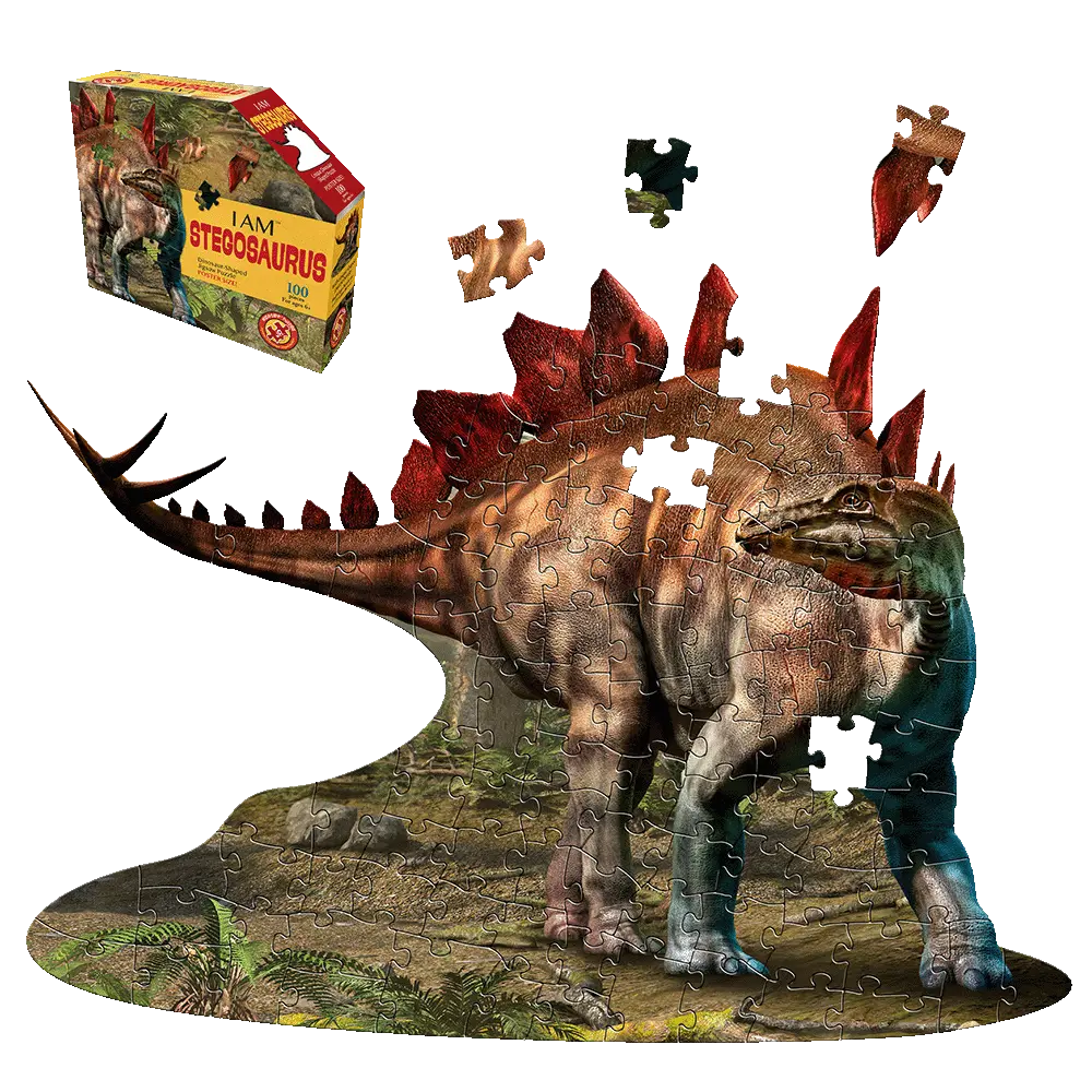 Madd Capp Stegosaurus-Shaped Jigsaw Puzzle - 100 Pc 1
