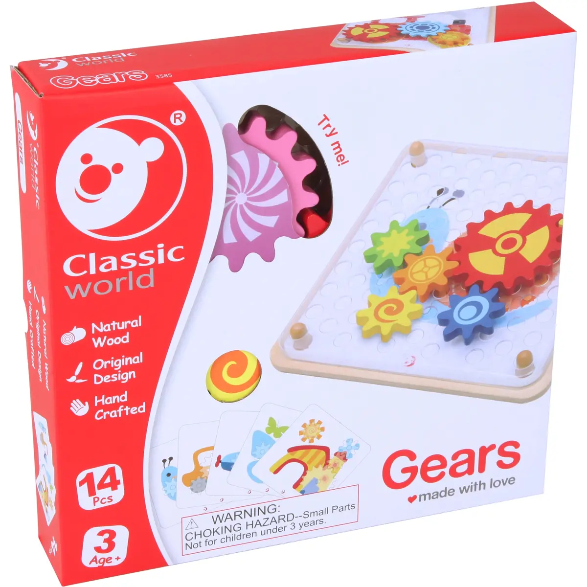 Classic World Gears Puzzle - Colorful Interactive Design Playset 1
