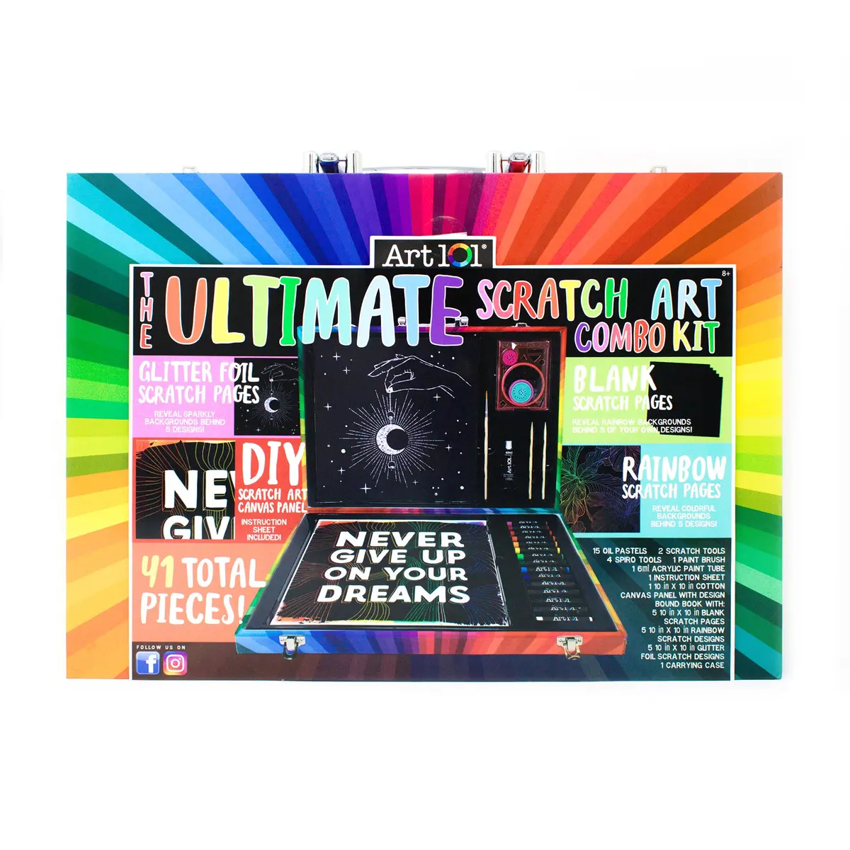 Art 101 Ultimate Scratch Art Combo Kit - 41 Piece Creative Set 1