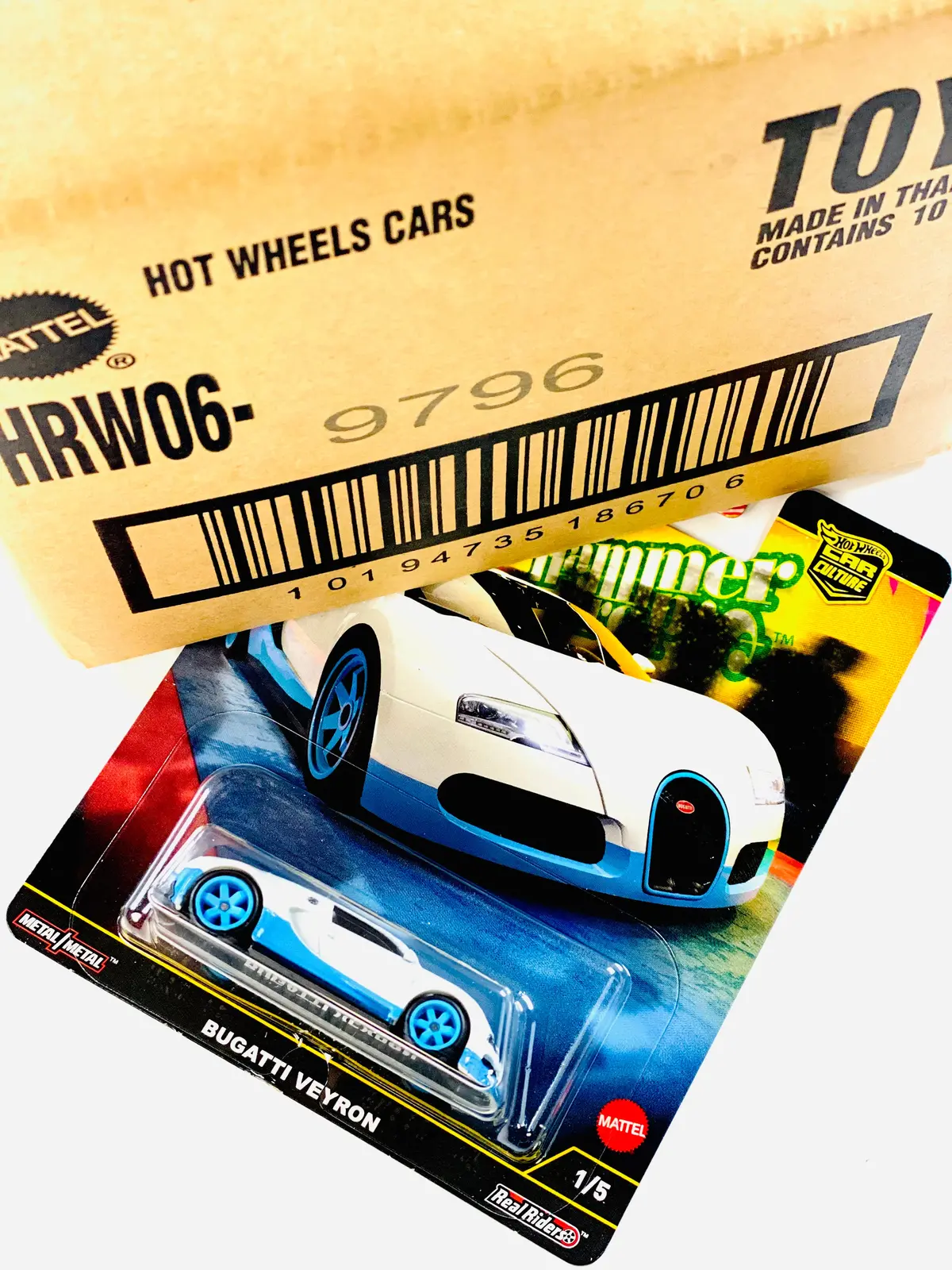 Hot Wheels 2025 Car Culture Bugatti Veyron Factory Sealed Solid Pack (10 Cars) 1