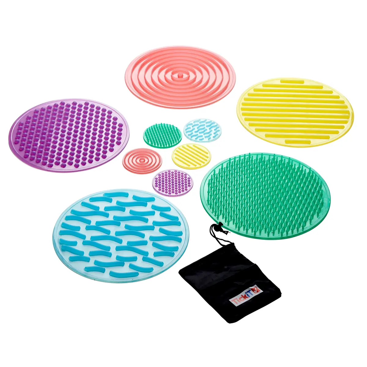 Tickit Silishapes Sensory Circles - 10 Piece Tactile Texture Set 1