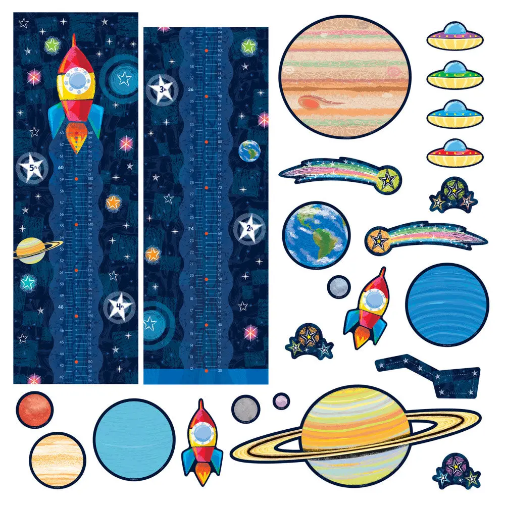 Trend Enterprises Up We Grow Learning Set - Space-Themed Educational Growth Chart 1