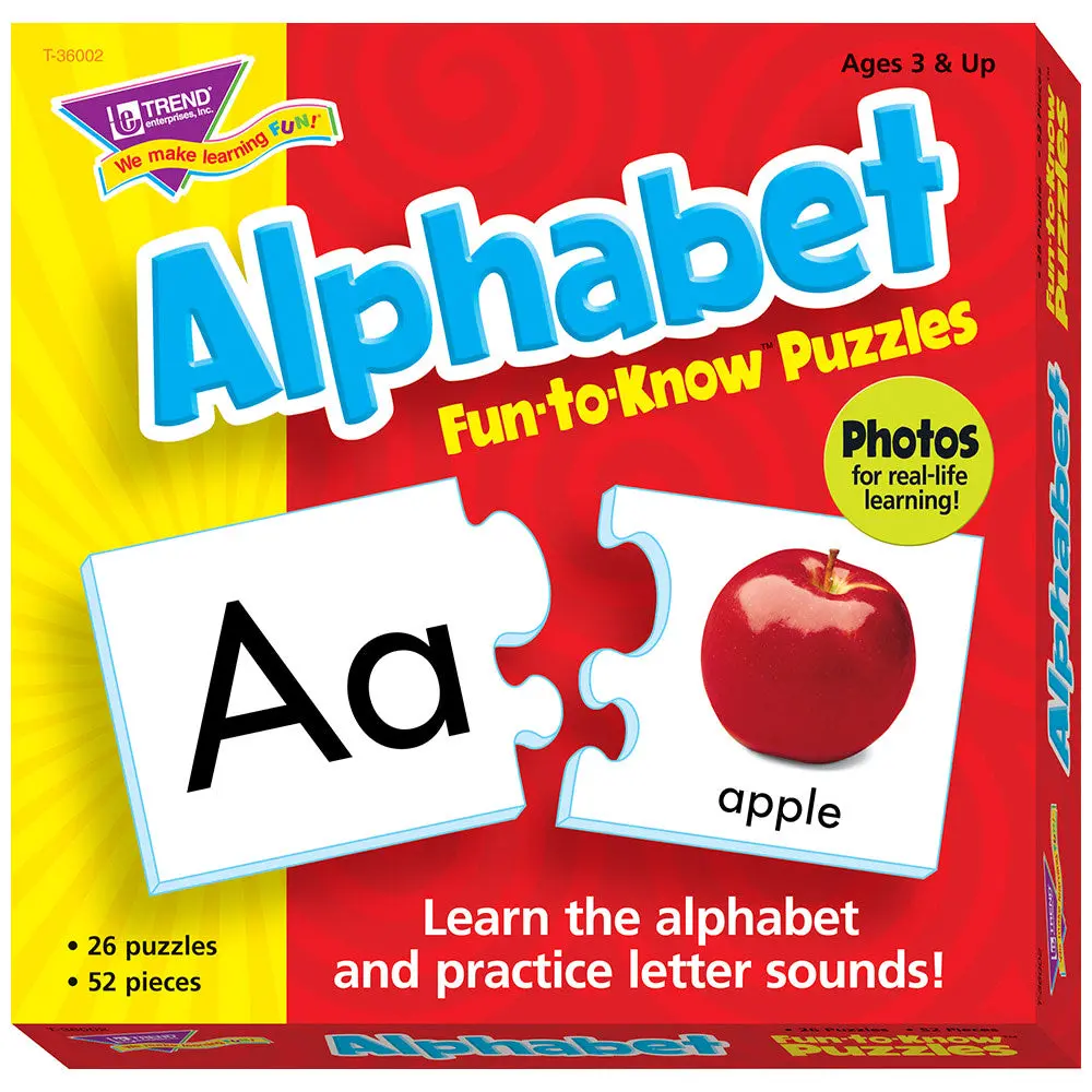 Trend Enterprises Alphabet Match 26-Piece Puzzle Set 1
