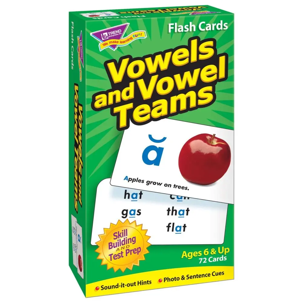 Interactive Vowel Teams Skill Drill Flash Cards - Educational Learning Tool 1