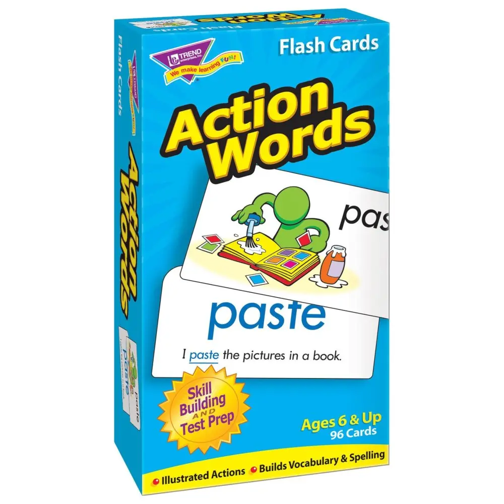 Educators Resource Action Words Skill Drill Flash Cards - Reading Enhancement For Grades 1-4 1