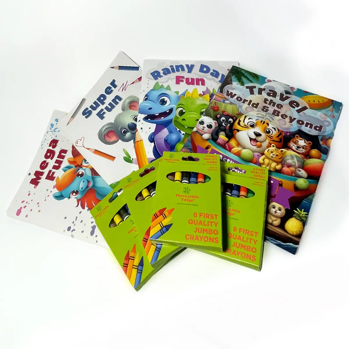 Three Little Twigs: Beginner's Activity Coloring Bundle - 8Pc Set For Ages 3+ 1