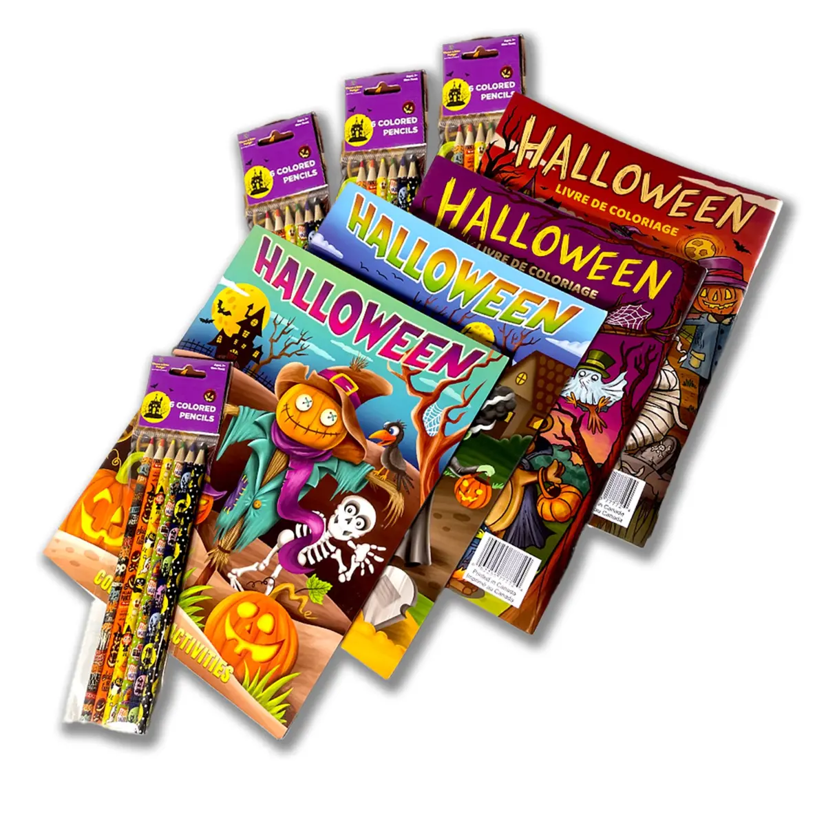 Three Little Twigs: Halloween 8Pc Coloring Book & Pencil Bundle, Ages 3+ 1