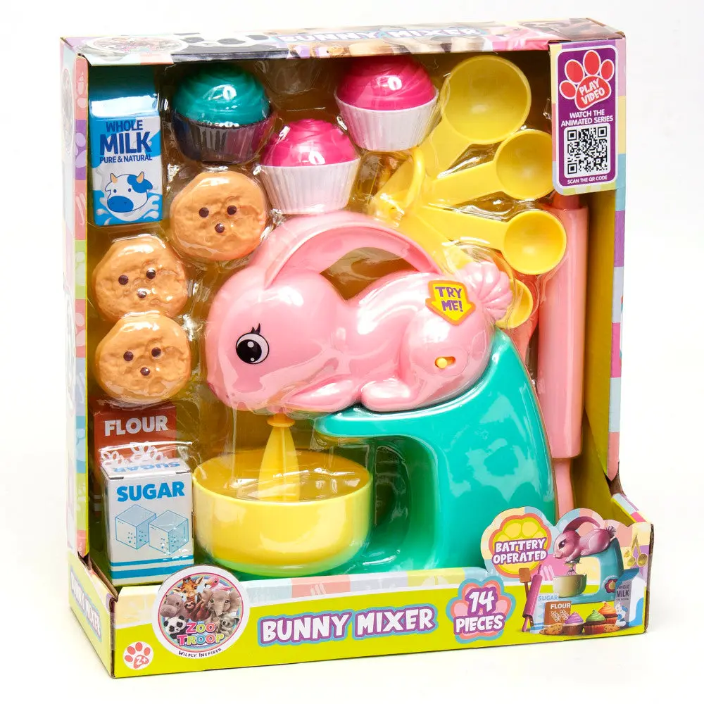 Zoo Troop: Bunny Mixer 14-Piece Kitchen Playset For Kids, Ages 2+ 1