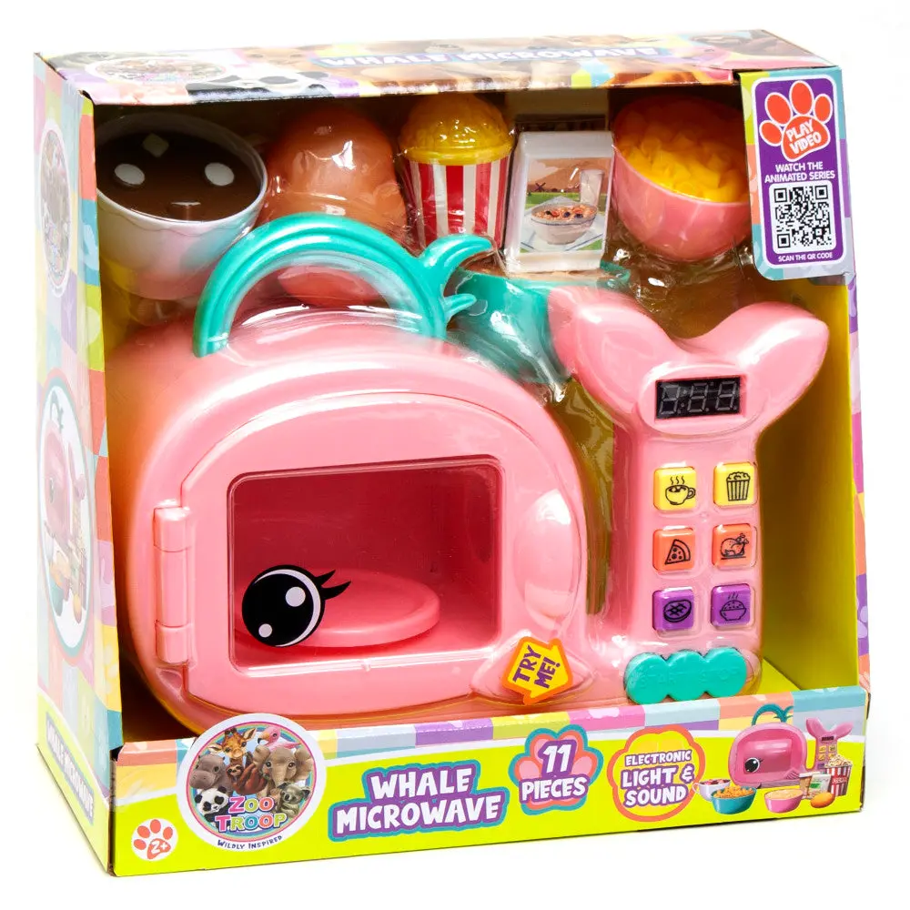 Zoo Troop Whale Microwave 17Pc Interactive Playset With Sounds And Lights, Ages 2+ 1