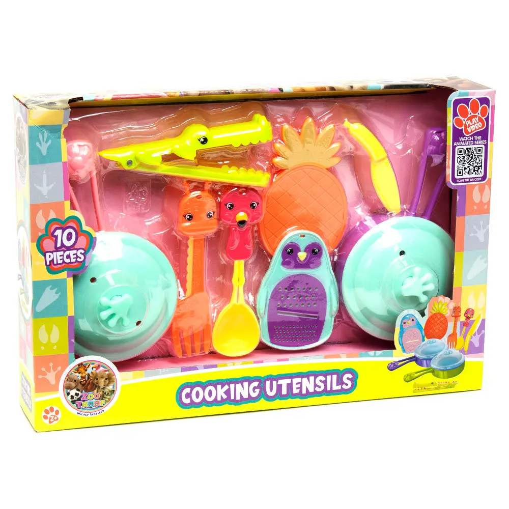 Zoo Troop: 10Pc Animal-Themed Kitchen Playset For Kids, Ages 2-8 1