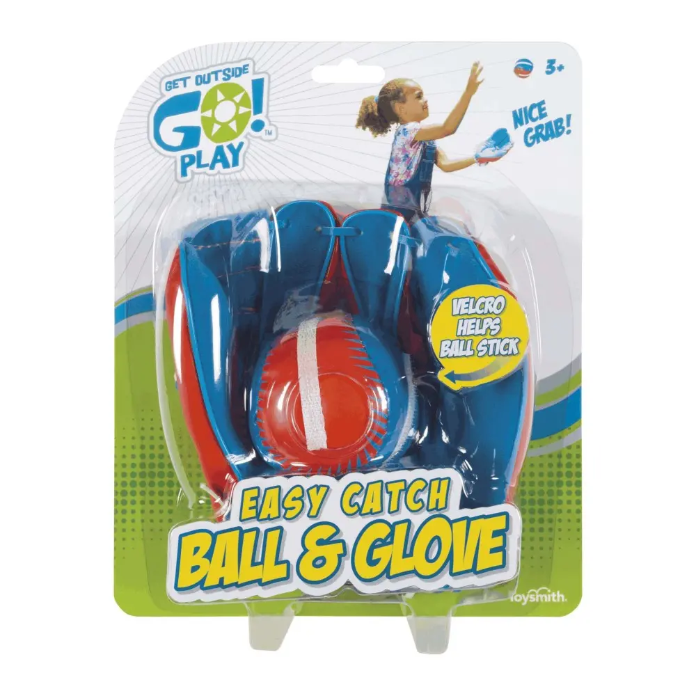 Toysmith Get Outside Go! Easy Catch Ball & Glove Set For Young Beginners 1