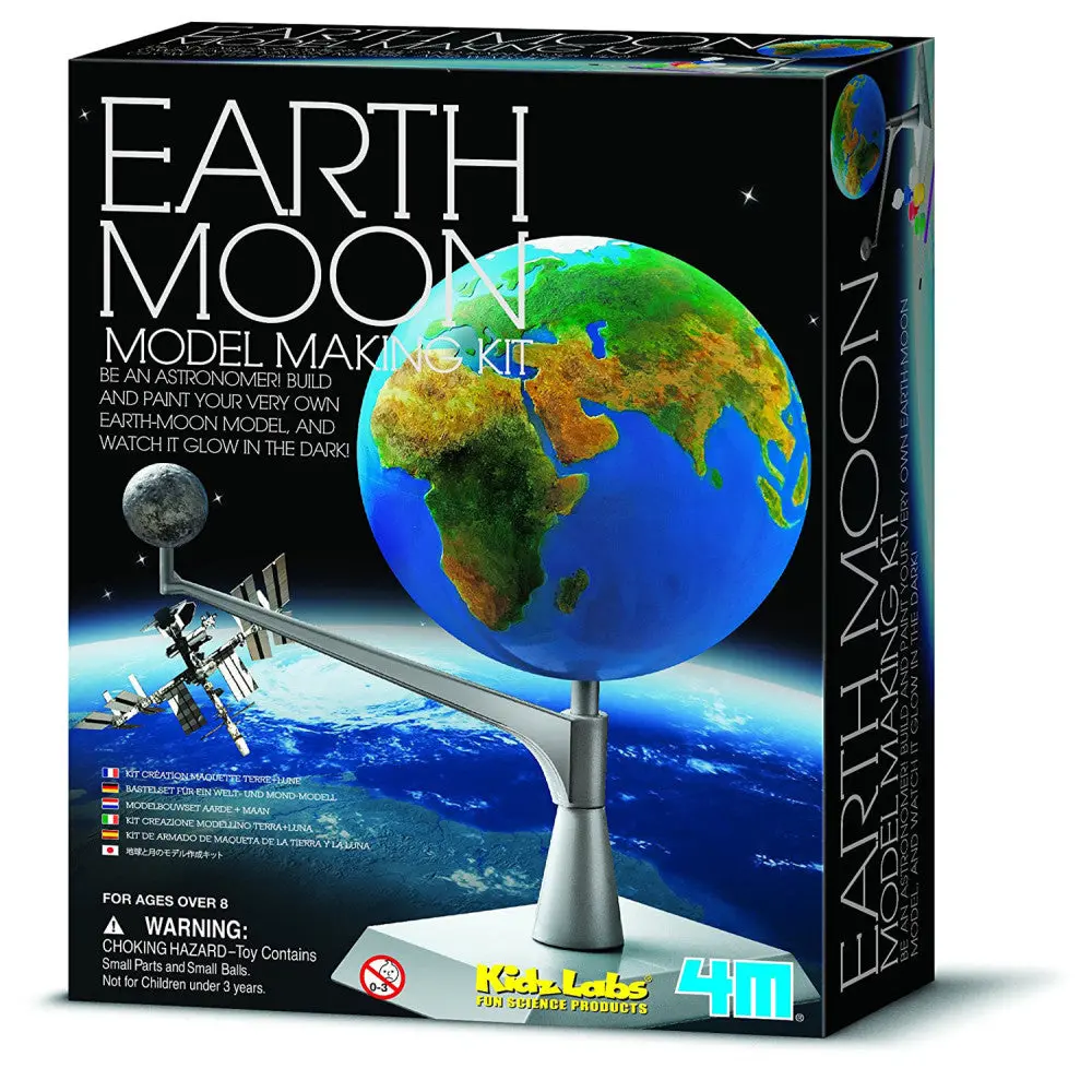 4M Kidzlabs Earth And Moon Model Kit - Educational Astronomy Set 1